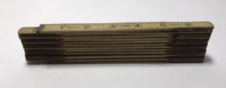 Vintage Oxwall Wooden Folding Ruler 6 Ft (72 ") Length Made In Usa Good Cond.
