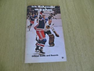 1968 - 69 York Rangers Blue Book Yearbook