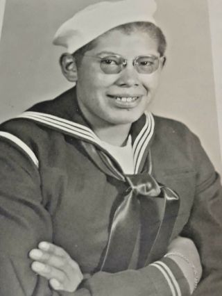 Vtg 1940s Ww2 Usn Navy Sailor Crackerjack Uniform Military Photo Ships