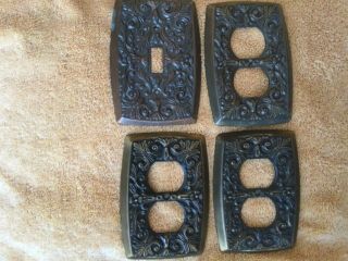 Vintage Switch Plate (1) And Outlet Covers (3)