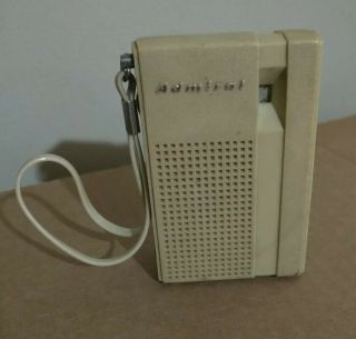 Vintage Admiral Transistor Radio 9 Volt Classic Pocket Model W/strap