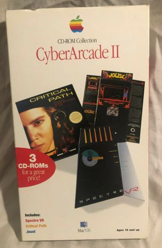 Cyber Arcade Ii (3 Games) Apple Mac Os Rare Vintage Computer Software Cd - Rom