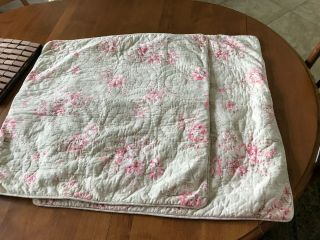 2 Two Nautica Pink Sands Vintage European Pillow Sham 26 " X 26 " Tie Back Quilted