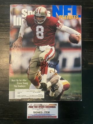 Autographed Sports Illustrated January 18,  1993 Steve Young Cover Signed