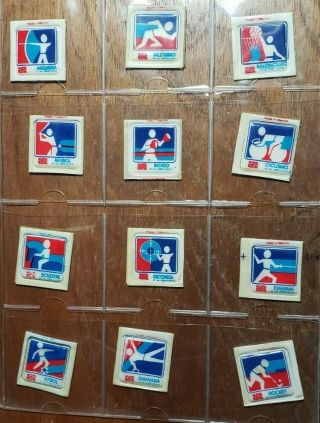 Puerto Rico 24 Stickers Pegatinas Deportes Olimpicos Frito Lay 1980 