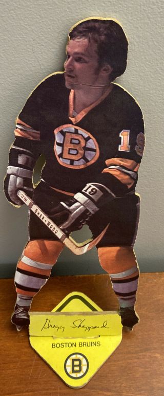 1975 Carton - Craft Hockey Heroes Nhl Stand - Up Boston Bruins Gregg Shepard