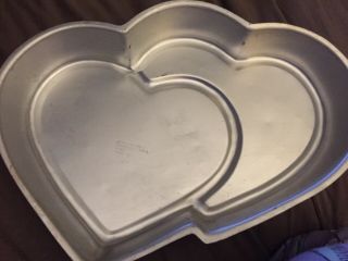 Vintage Wilton 1979 Double Heart Cake Pan 502 - 1522 No Insert Or Instructions