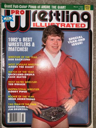 Pro Wrestling Illustrated March 1983 Bob Backlund Wwf / Wcw/ Nwa / Ecw / Awa