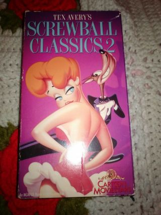 Vintage 1989 Screwball Classics 2 Vhs - Tex Avery 