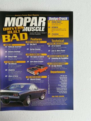 Mopar Muscle November 1999 - 1968 Dodge Charger - 1968 Plymouth GTX - 1968 Dart 2