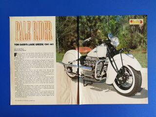 1941 Indian 441 Motorcycle - 6 Page Article