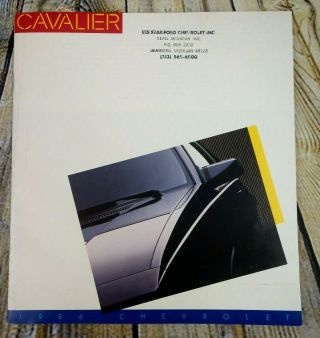 1986 Chevrolet Cavalier Sales Brochure 86 Chevy Z24 Rs