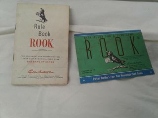 Vintage Rule Book Rook Parker Brothers Inc Card Game Numerical Usa Variety