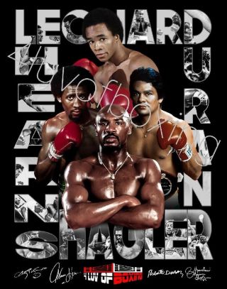 Fabulous Four 11x17 Boxing Poster 4luvofboxing Bk Duran Hagler Srl Hearns
