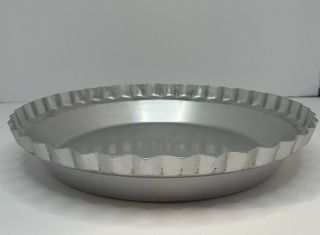 Vintage WEAR - EVER Fluted Aluminum PIE PAN Tin Plate 2865 Metal USA 3