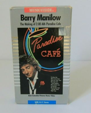 Barry Manilow: The Making Of 2:00 Am Paradise Cafe Hi Fi Vhs 1984 Vintage Music