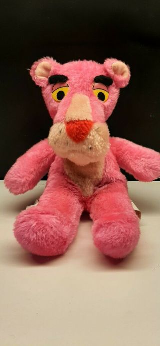 Vintage 1980s Pink Panther 11 " Plush Mighty Star