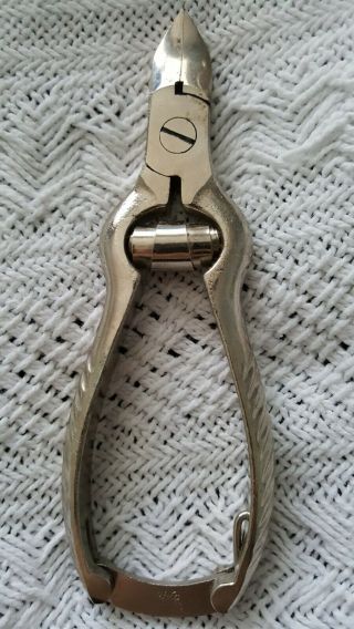 Vtg Chic Solingen - W.  Germany - Nail Nippers Cuticle Clippers - 4.  5 " Locking - Vguc