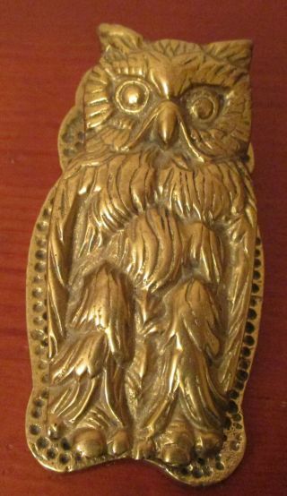 Vintage Brass Owl - Paper Clip