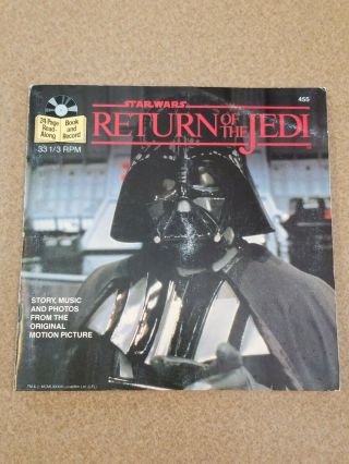 1983 Star Wars Return Of The Jedi 24 Page Read Along Book & Record Vintage Rotj