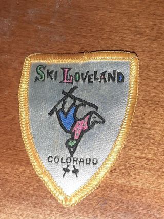 Vintage Ski Loveland Mountain Basin Colorado Resort Skiing Jacket Vest Patch