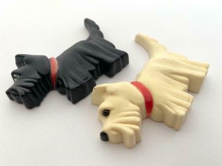 Vintage Plastic Scottie Dog Magnets 2