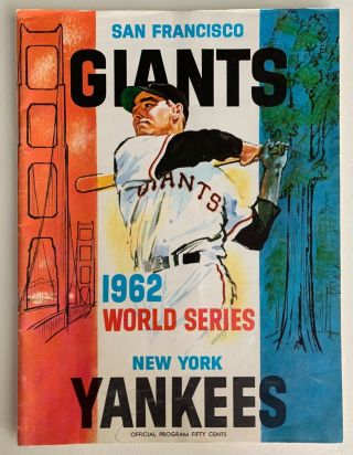 1962 World Series Official Program Ny Yankees Vs.  Sf Giants - Game 2 Very Good