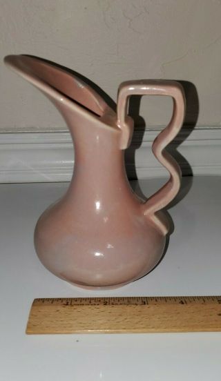 Vintage Pottery Gonder Usa E - 65 Pitcher Vase Pink Purple