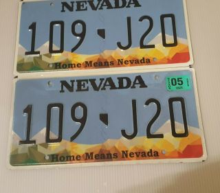 2005 Nevada License Plates 109 J20