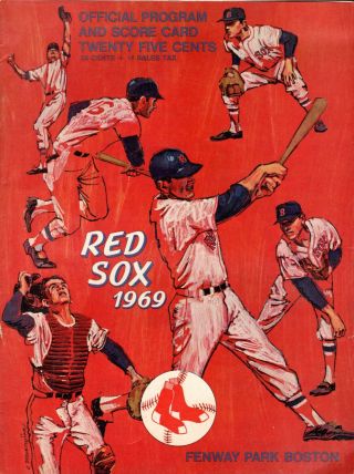 May 4,  1969 Boston Red Sox Vs Detroit Tigers Program Scored Rico Hr
