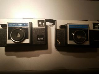 2x Vintage Kodak Instamatic X - 15 Point & Shoot Film Camera Not
