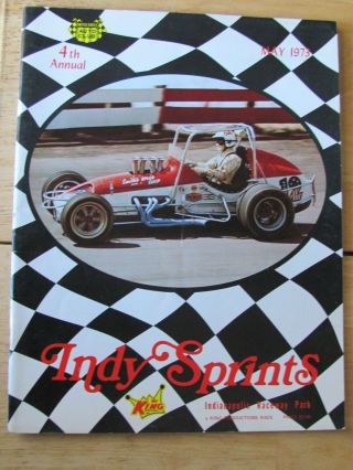 4th Indianapolis Raceway Park Usac Sprint Car Race Program 1973 - Indy Sprints
