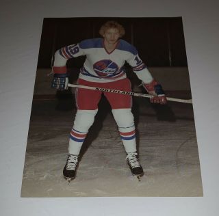 Lynn Powis,  Winnipeg Jets 1977 - 78 Wha 8.  5 X 11 Photo