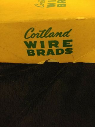 Vintage Case Wickwire Brothers Wire Brads.  Courtland NY Made in USA 15 Gauge 3