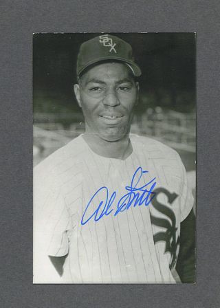 Al Smith Signed Chicago White Sox Vintage Kodak Baseball Postcard 1928 - 2002