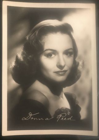 Donna Reed Vintage 1940s Mgm Studio " Signed " Dbw Portrait Photo
