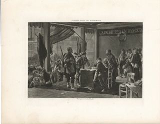 Photogravure The Enrollment Of Volunteers 1870 Alfred Paul De Richemont Soldiers