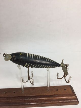 Vintage Heddon Wounded Spook Fishing Lure Gold Eyes A12
