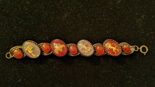 Vintage 7 " German Glass Bracelet -