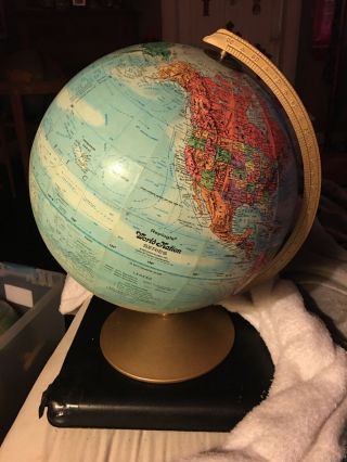 Vintage 12 " Diameter Replogle World Nation Series Desk Top Globe Map 12 "