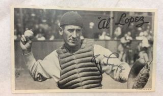 Hof - Al Lopez Autographed Signed Brooklyn Dodgers Vintage Postcard