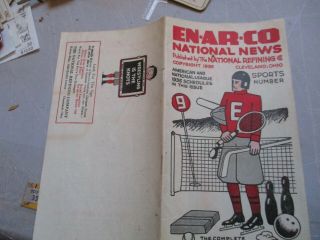 1935 En - Ar - Co Oil News Booklet American And National League Baseball Schedule