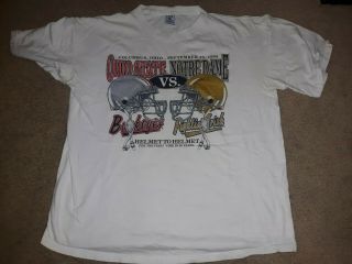 Vintage Ohio State Buckeyes Vs Notre Dame 1995 Xl Fighting Irish Tshirt Football