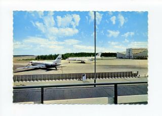 Sweden,  Stockholm Arlanda Airport,  Sas Airplane,  Vintage 4 " X 6 " Postcard