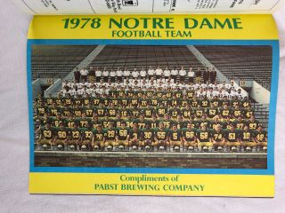 1978 Notre Dame vs Tennessee Official Football Program Joe Montana Sr Year RARE 2