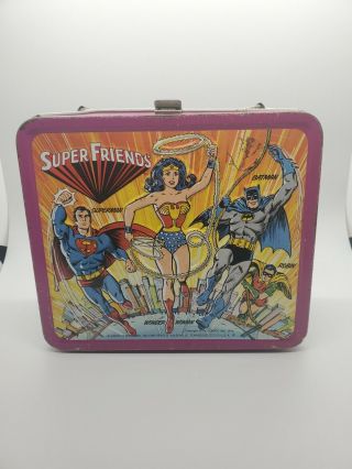1976 Vintage Aladdin Friends Metal Lunch Box No Thermos Missing Handle