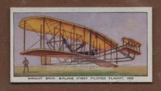 1903 Wright Brothers First Aeroplane Flight Kitty Hawk " Flyer 1 " Vintage Ad Card