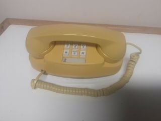 Vintage Western Electric Yellow Princess Push Button Desk Top Phone Cond Wk