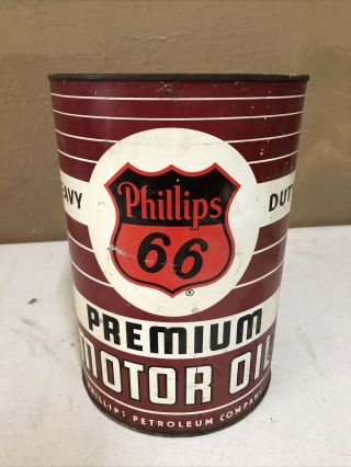 Vintage Oil Can Phillips 66 Premium Motor Oil