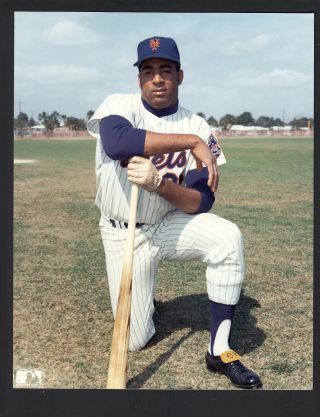 Tommy Agee 8x10 Color Photo 1969 Miracle York Mets World Series